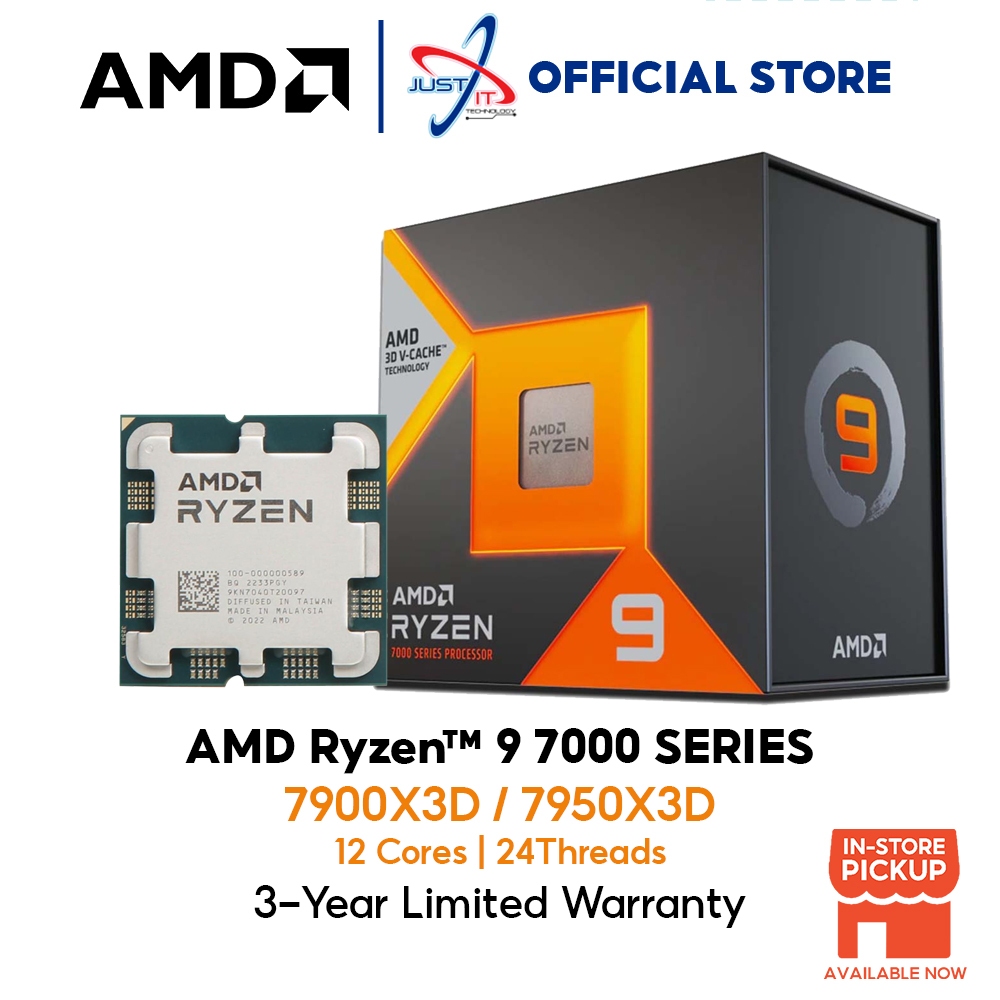 AMD Ryzen 9 AM5 Processor 7900X3D/7950X3D | Shopee Malaysia