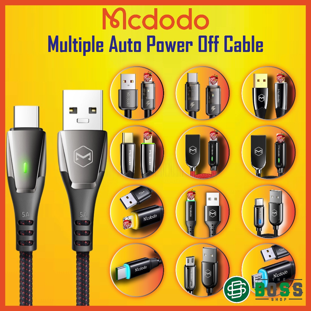 [1YrWarranty] Mcdodo Auto Power Off Cable Auto Disconnect intelligent ...