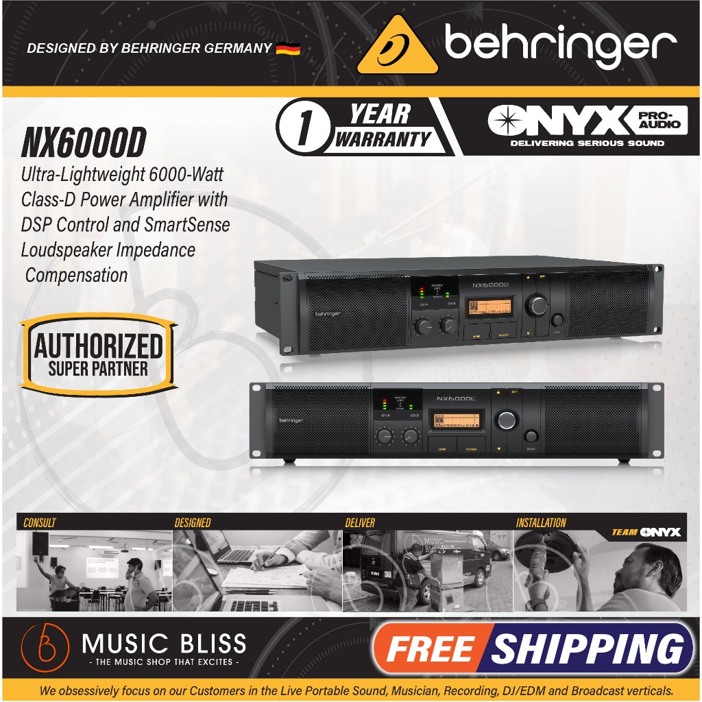 Behringer NX6000D Power Amplifier with DSP (NX6000D / NX 6000D