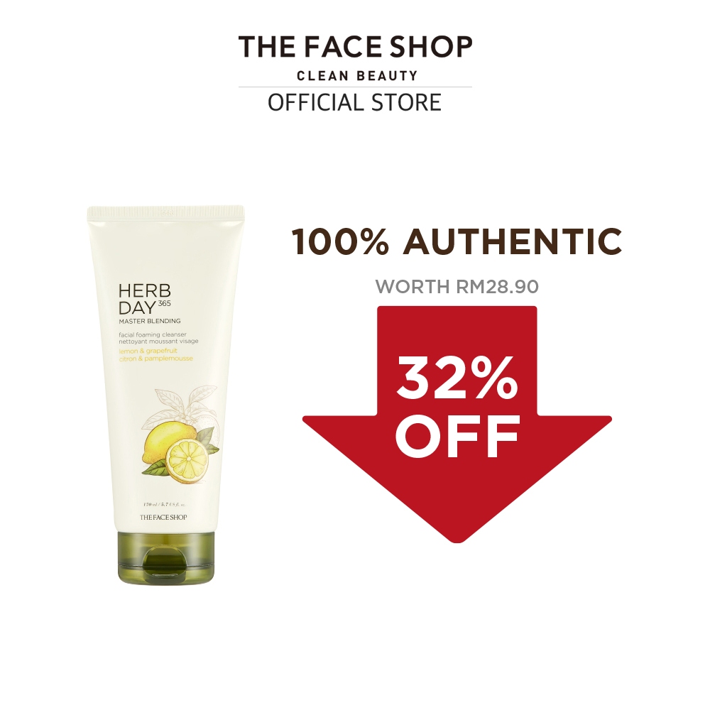 THE FACE SHOP Herb Day 365 Master Blending Foaming Cleanser 170ml