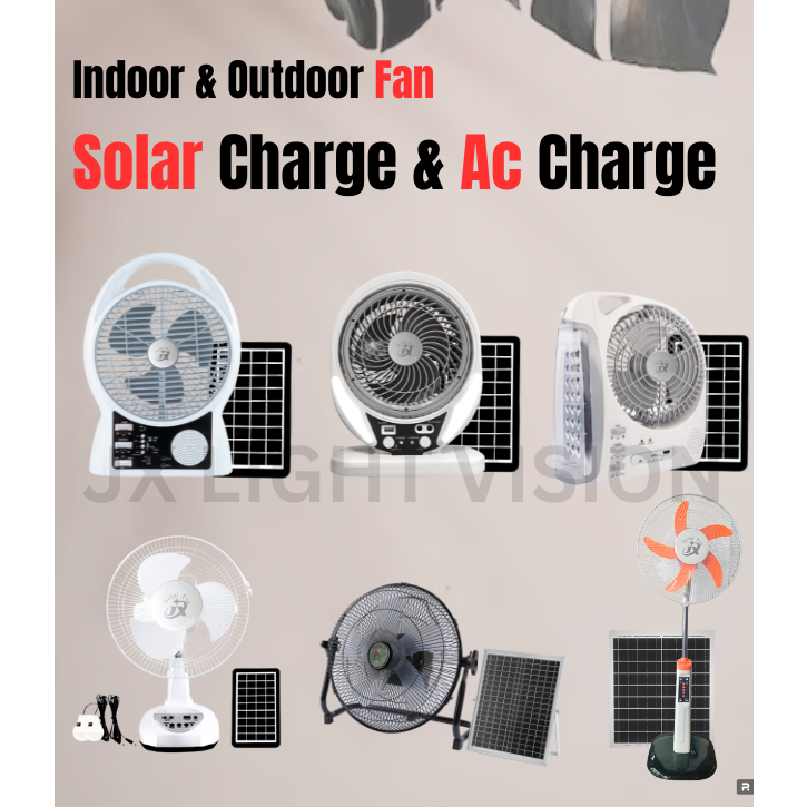 🔥SALES🔥 太阳能风扇 8"/ 12"/16" Indoor & Outdoor Solar Fan Light Weight