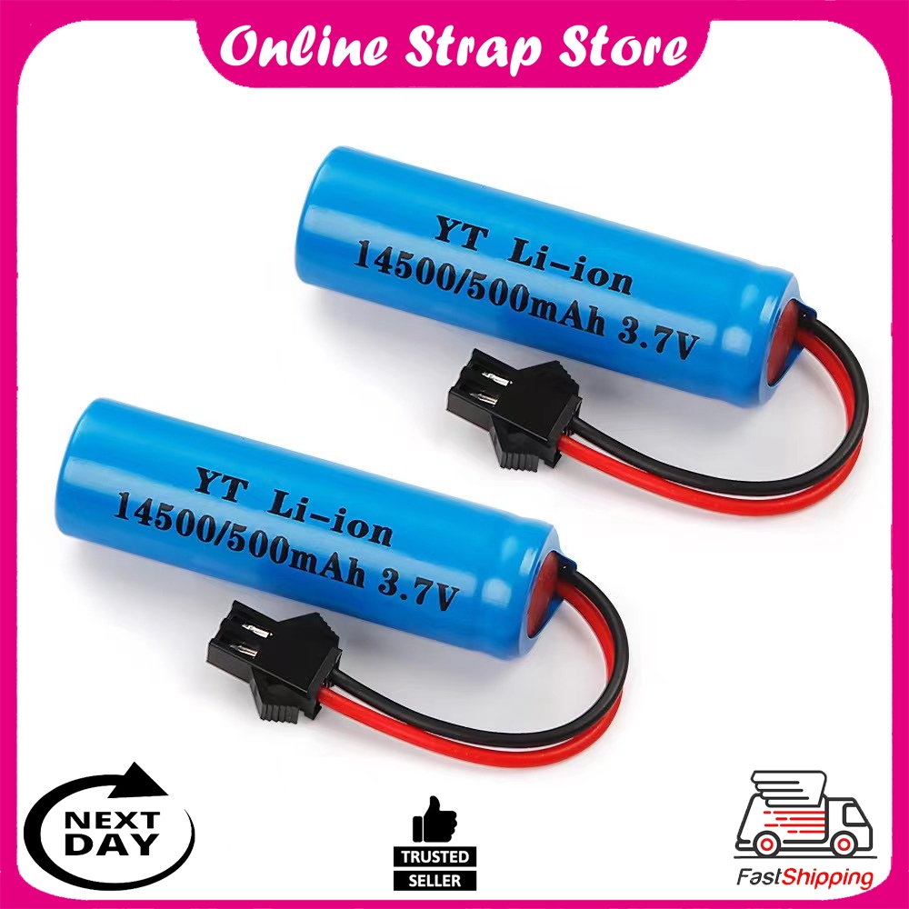 Batterie Li-ion Rechargeable 3,7V 500mAh SM-2P - Pour Voitures RC, Bateaux RC, Jouets, Remplacement Pour Modèles DEERC, BEZGAR, Etc.