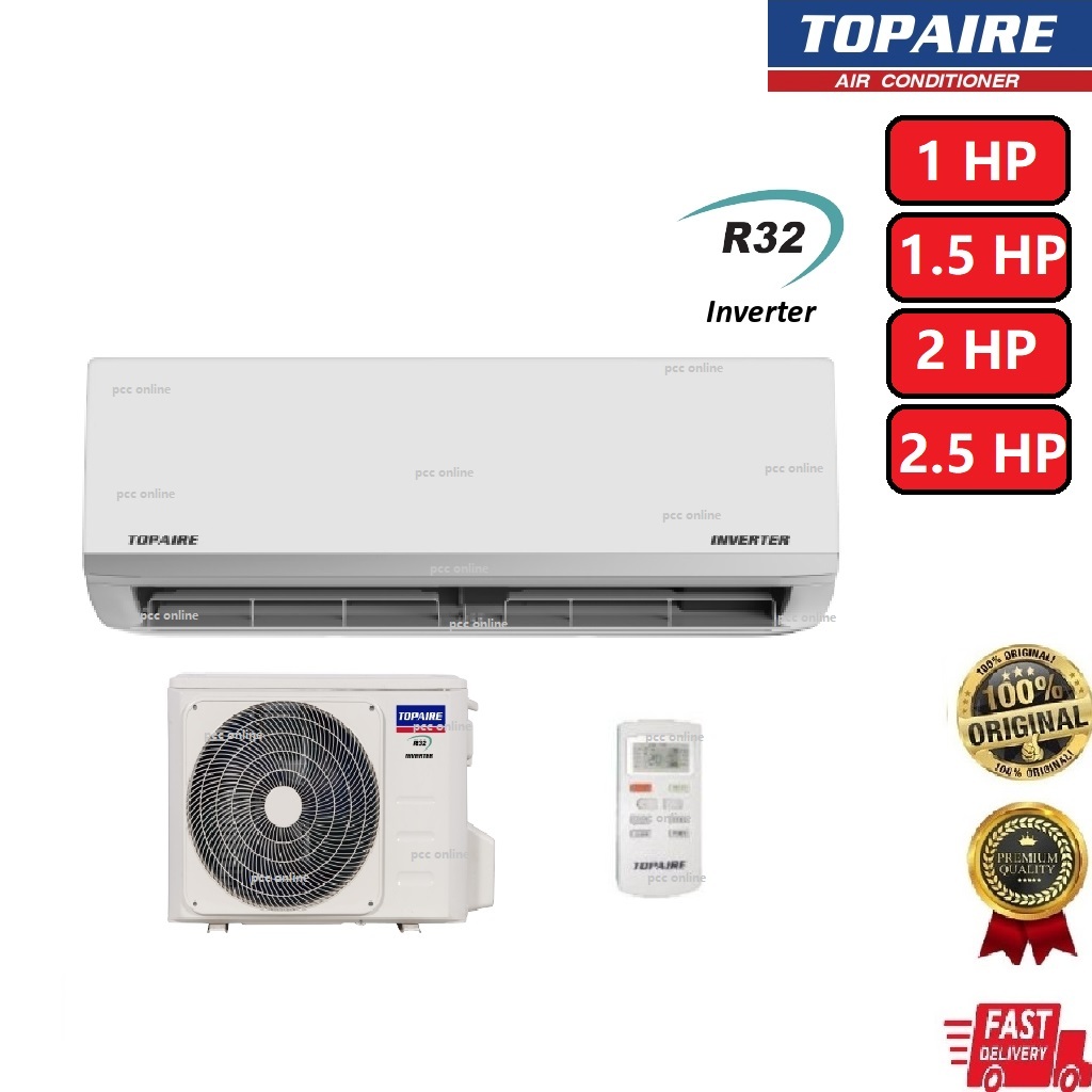 TOPAIRE AIR CONDITIONER AIRCOND1.0HP/1.5HP/2.0HP/2.5HP R32 (DC