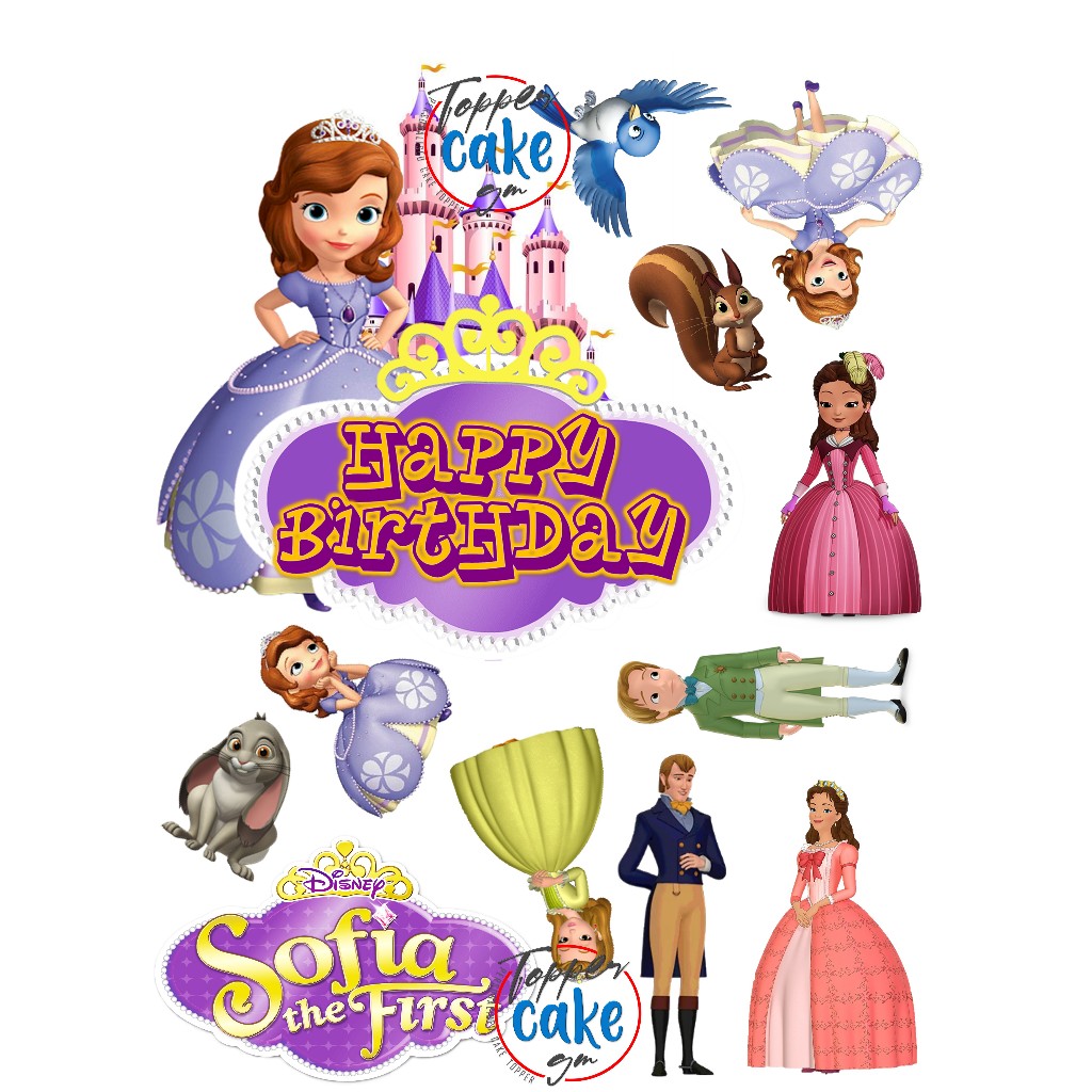 Happy Birthday Topper Cake SOFIA THE FIRST (CUSTOM NAME) | Shopee Malaysia