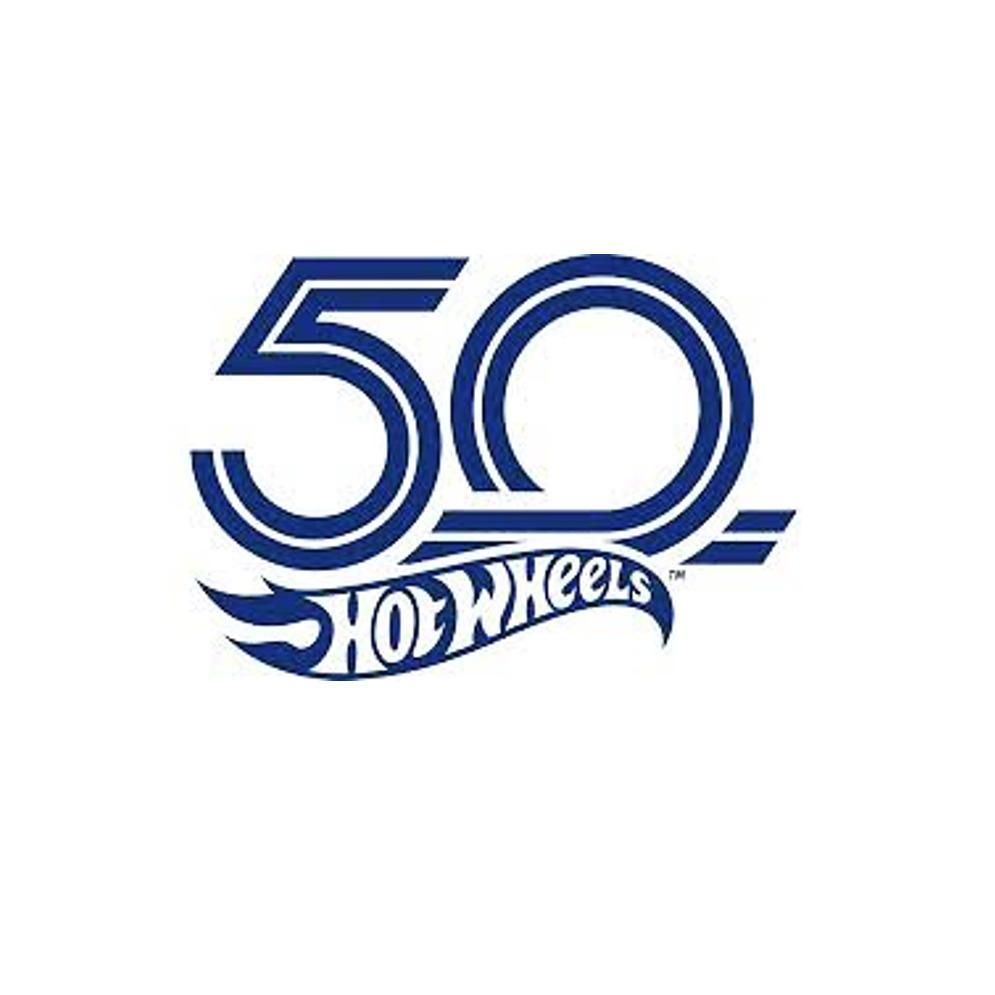Hot wheels 50th anniversary logo 2025