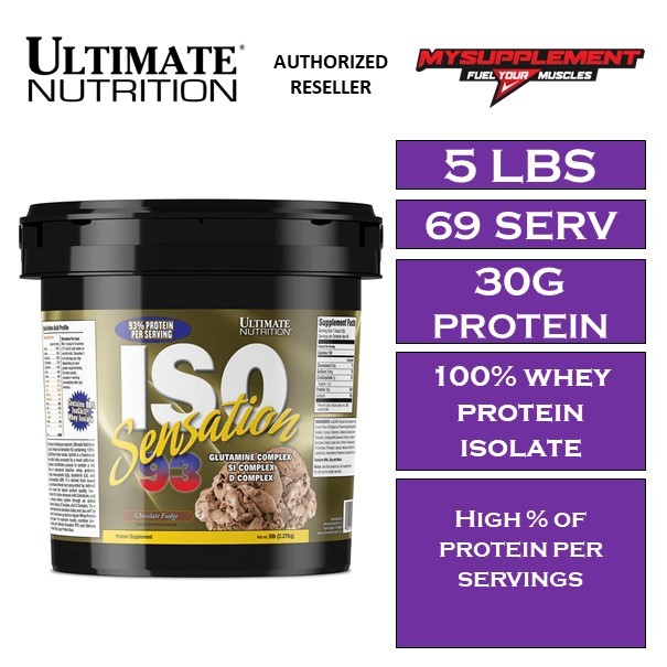 Ultimate Nutrition Iso Sensation 93 (2lbs)(5lbs) whey protein isolate ...
