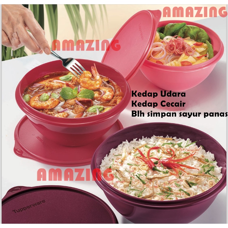 Tupperware Round Wonderlier Bowl/ Salad Bowl/ Bekas Mangkuk Jamuan ...
