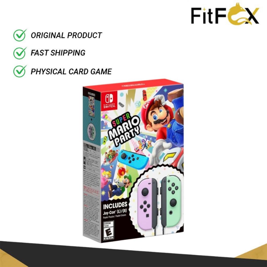 Super Mario Party Joy con Pastel Purple Pastel Green Nintendo Switch Shopee Malaysia