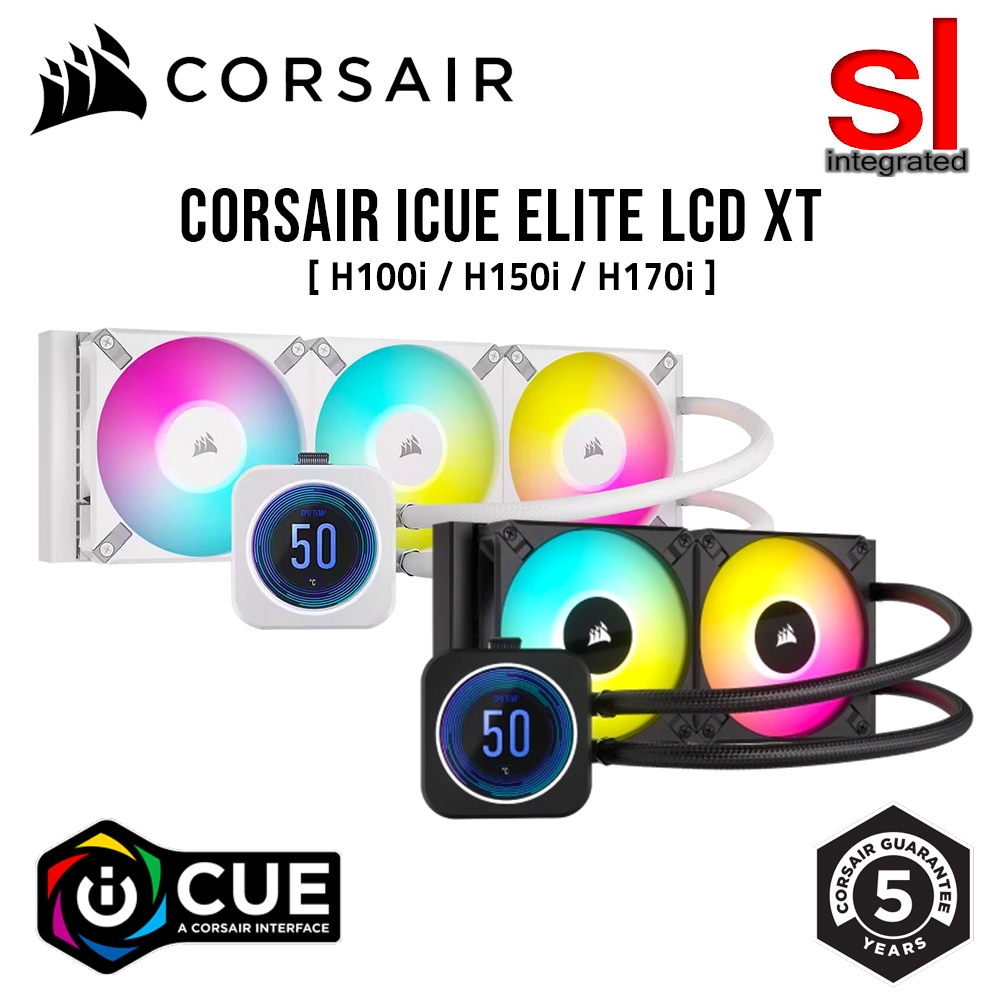 Corsair iCUE Elite LCD XT Display Liquid CPU Cooler - H100i/H150i/H170i ...