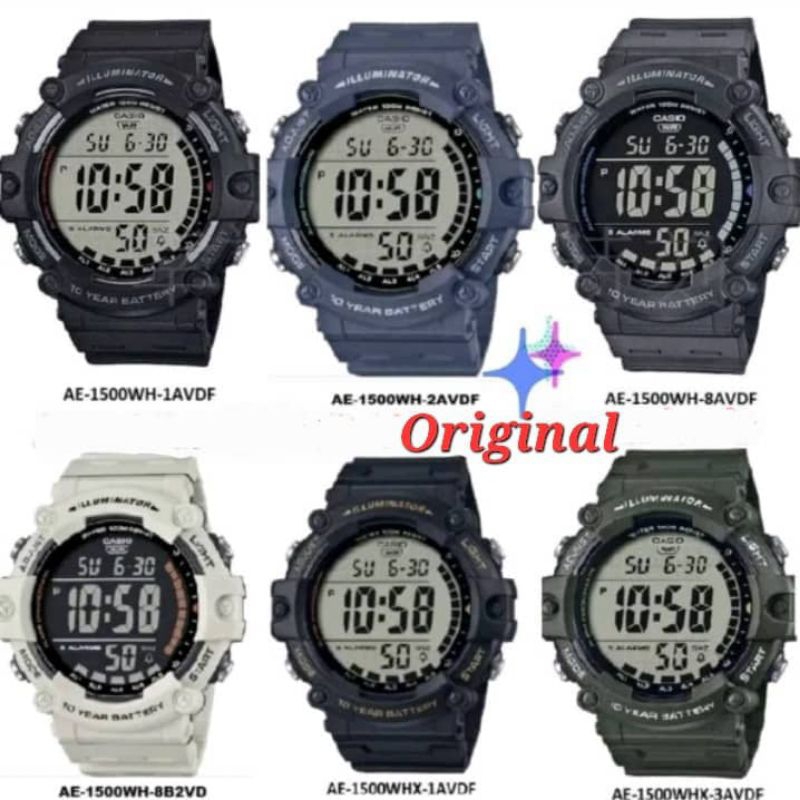 Official Warranty Casio AE-1500WH Men Watch Big Case Watch AE-1500WH-1A ...