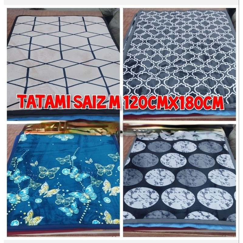 Karpet Tatami Style Japan Tebal Dan Gebu Saiz M (120CM x 180CM