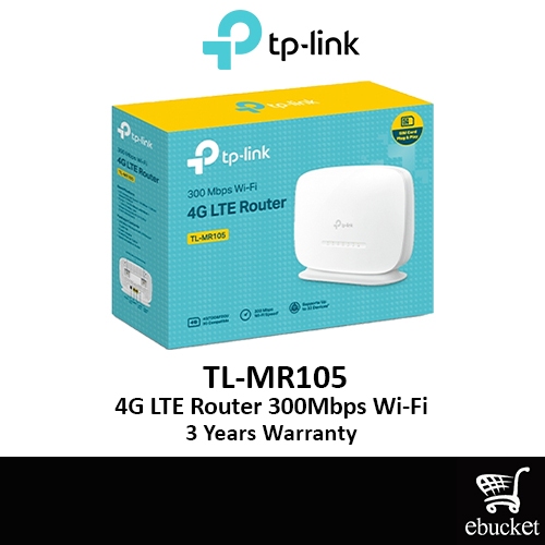 Routeur 4G LTE TP-Link TL-MR105 - WiFi N300Mbps - Compatible Tous Opérateurs - 2 Ports Ethernet - Modem 4G Portable