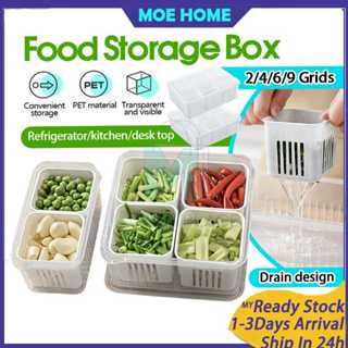 1pc Premium Kitchen Cooling Storage Fresh-keeping, Draining, Divided  Storage Box, Organizing Artifact For Vegetables, Fruits, Dumplings And  More, Kit