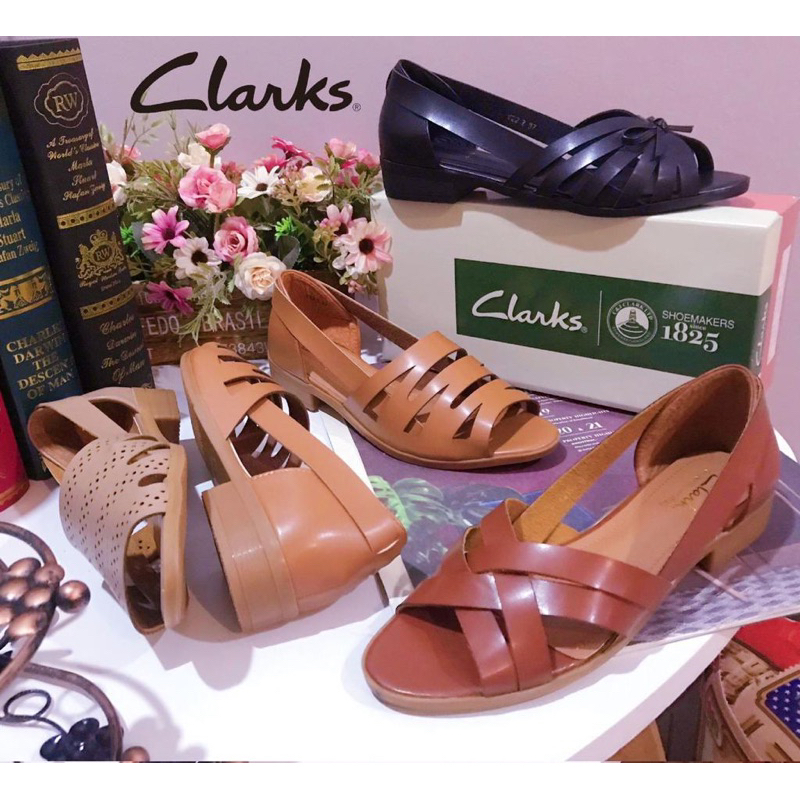 Clarks peep toe shoes deals