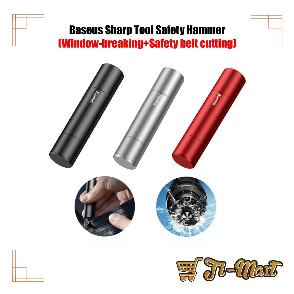 Baseus Sharp Tool Safety Hammer(Window-breaking+Safety belt cutting ...