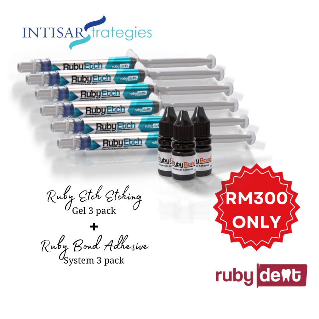 Ruby Etch Etching Gel 3 Pack + Ruby Bond Adhesive System 3 pack