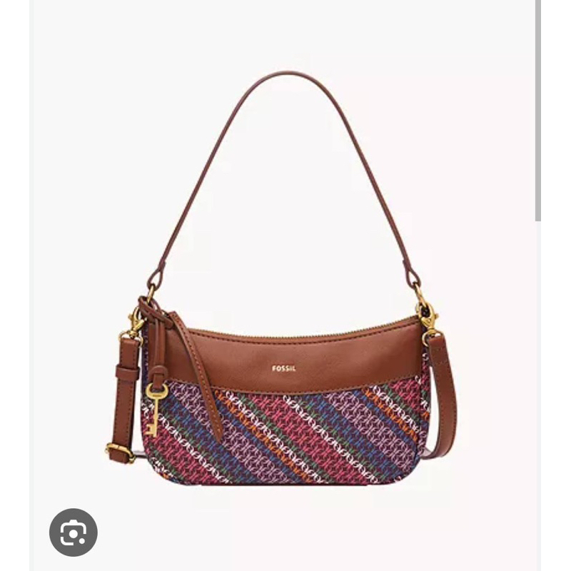 Fossil Skylar Baguette Stripe Crossbody Shopee Malaysia