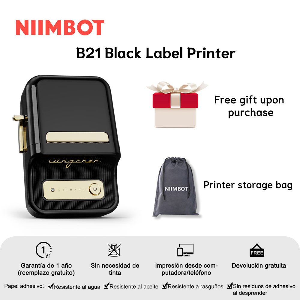 Niimbot B21 B1 Wireless Label Printer Portable Pocket Sticker Maker  Bluetooth Thermal Adhesive Labeller Print Home Use Office