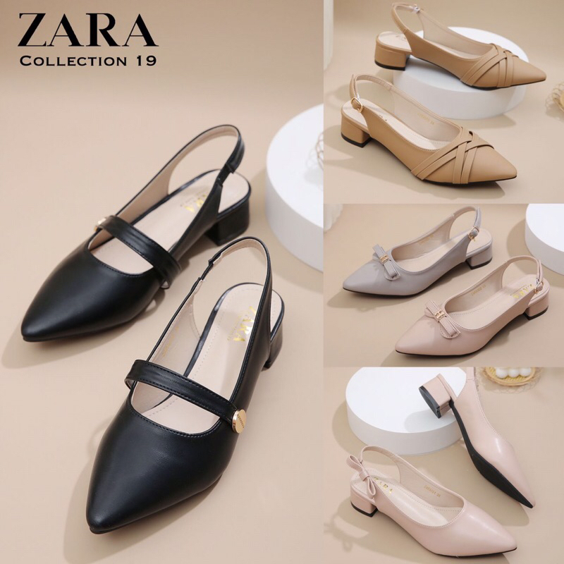 2024 Zara Lady’s New Launch Dressing Mid Heels Raya Shoes Kasut Raya ...