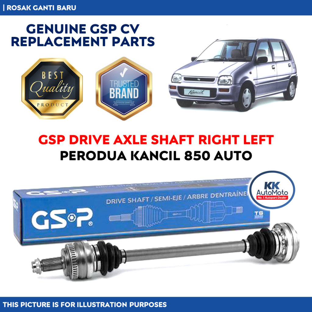 Genuine GSP Drive Shaft Perodua Kancil 850 Petak Bulat Premium AT Auto