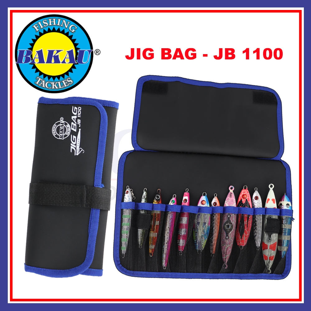 Bakau Jig Bag JB 1100 Nylon Waterproof Versatile Portable Fishing Lure Jigs  Swivel Bait Tackle Storage Pocket Bag Outdoo