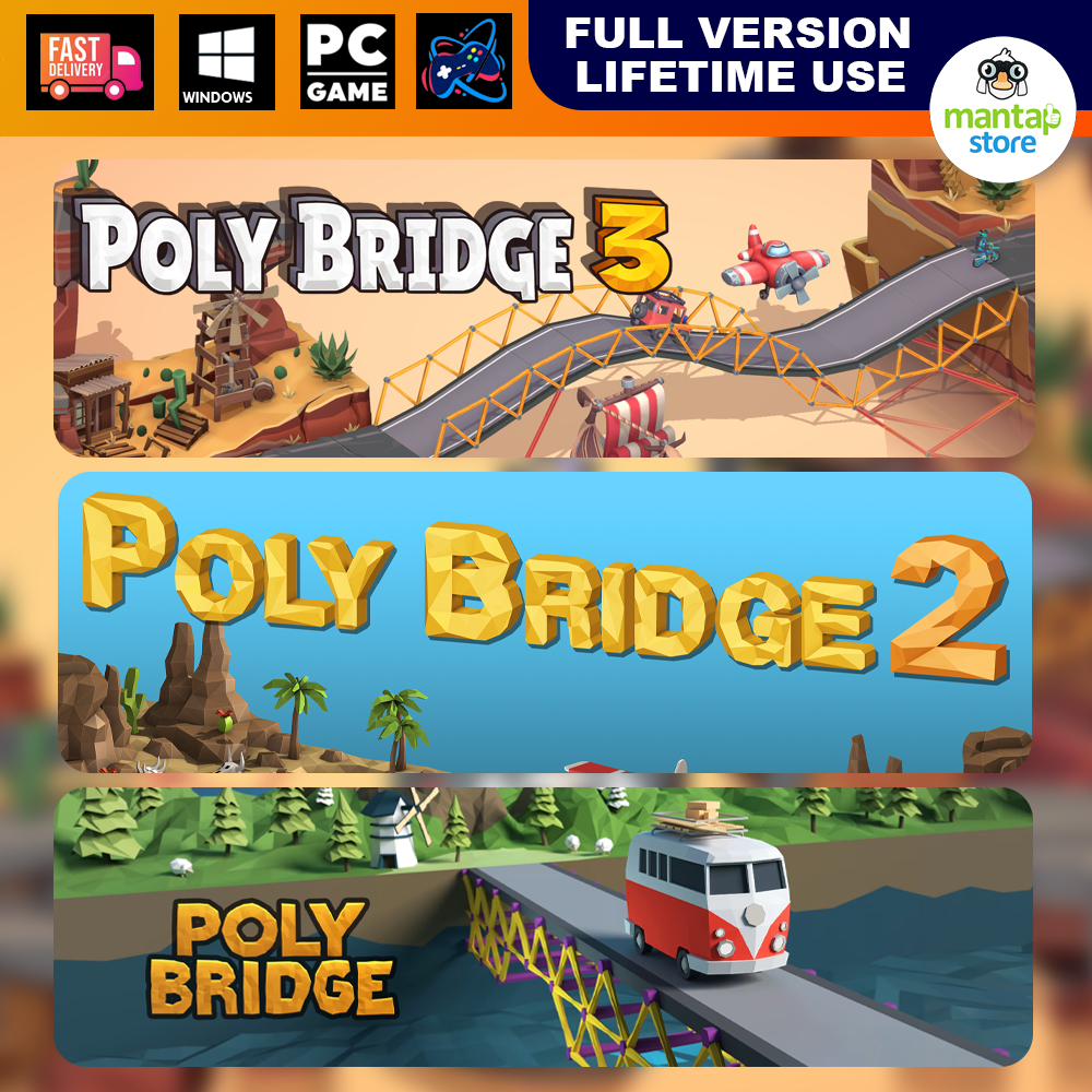 Poly Bridge FULL COLLECTION 🔥[ PC DIGITAL GAMES ]🔥[ OFFLINE ]🔥[ PUZZLE ...