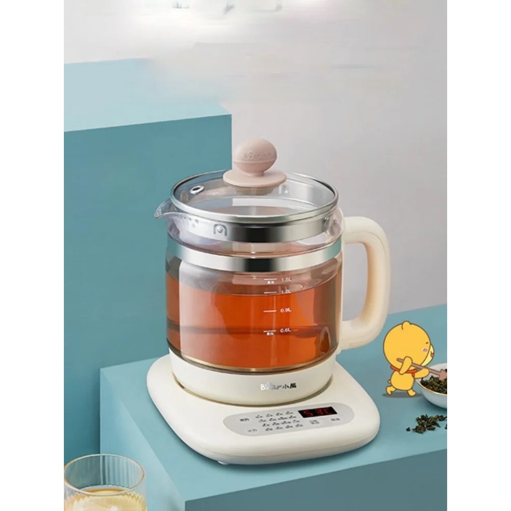 BEAR 1.5 Litre MultiPurpose Electric Health Kettle Glass Pot Health