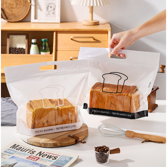 45-50 PCS Zip Lock Toast / Loaf Bag Storage Plastic Bag 450G ...