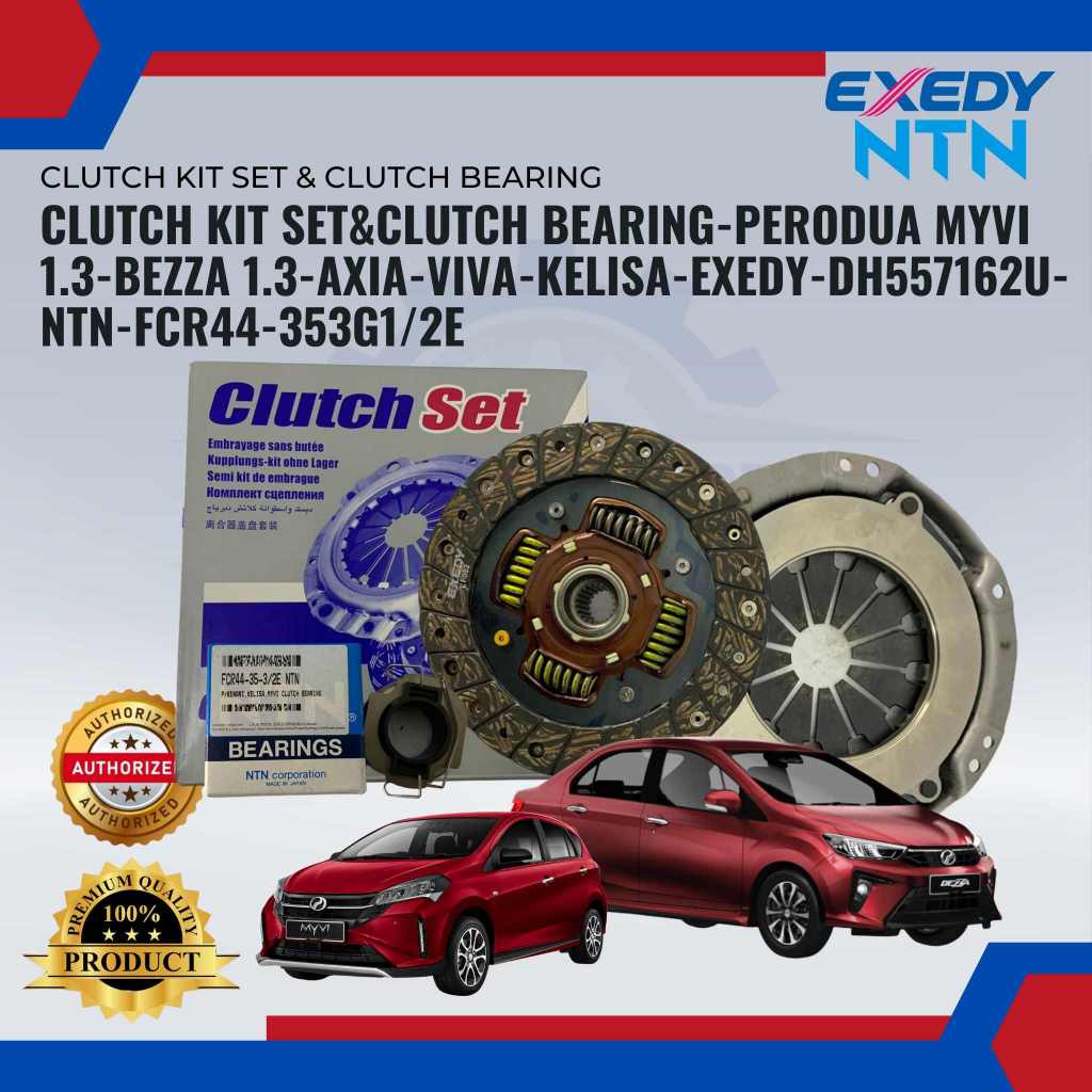 Clutch Kit Set&Clutch Bearing-Perodua Myvi 1.3-Bezza 1.3-Axia-Viva ...