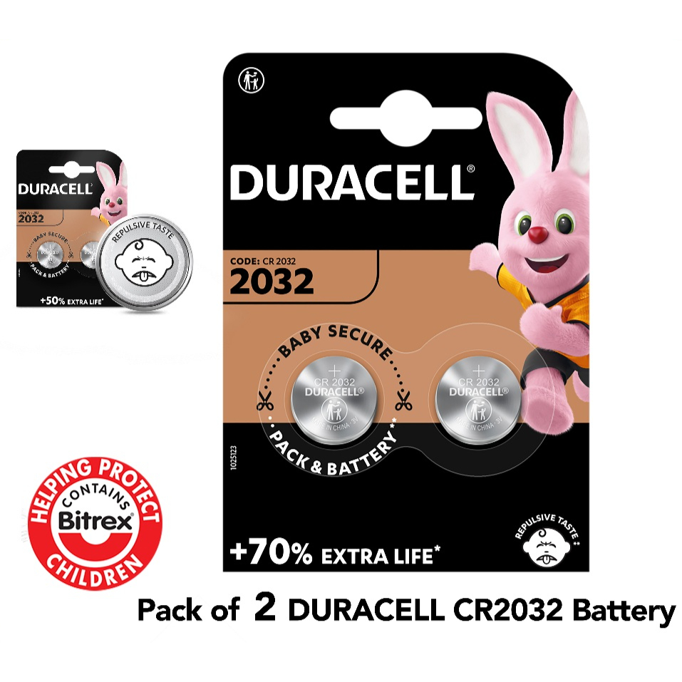 DURACELL Lithium Coin CR2032 Battery cr2032 Bateri Jam Tangan 2032 ...