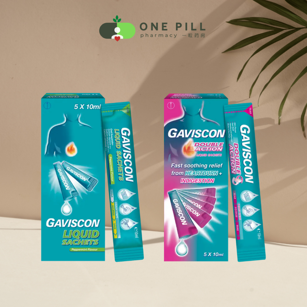 Gaviscon Liquid Sachets Peppermint Flavour/ Double Action Liquid