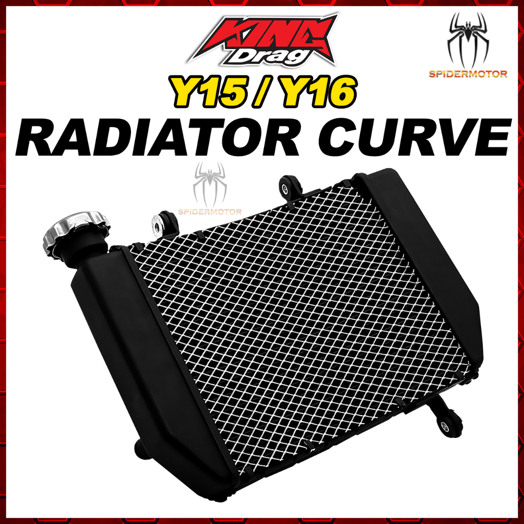 KING DRAG BIG RADIATOR RACING Y15ZR LC135 COOLANT RACING RADIATOR CURVE ...
