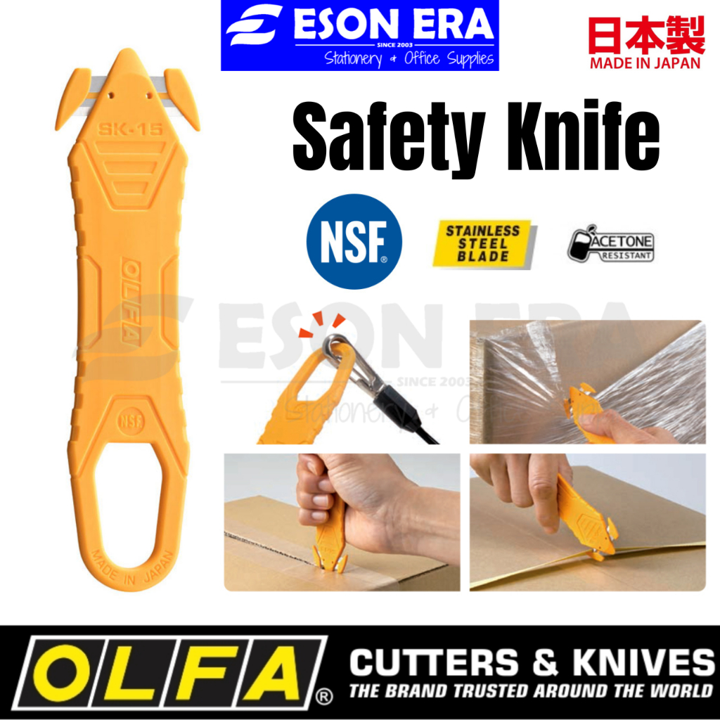 OLFA SAFETY CUTTER W/12.5MM BLADE BOX OPENER CUTTER - Avex Tool Shop