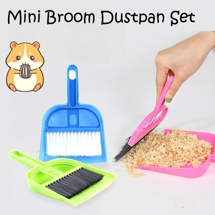 Curated visual reference: Visual Reference: Small Animal Cleaning Brush Hamster Cage Mini Broom Dustpan Set