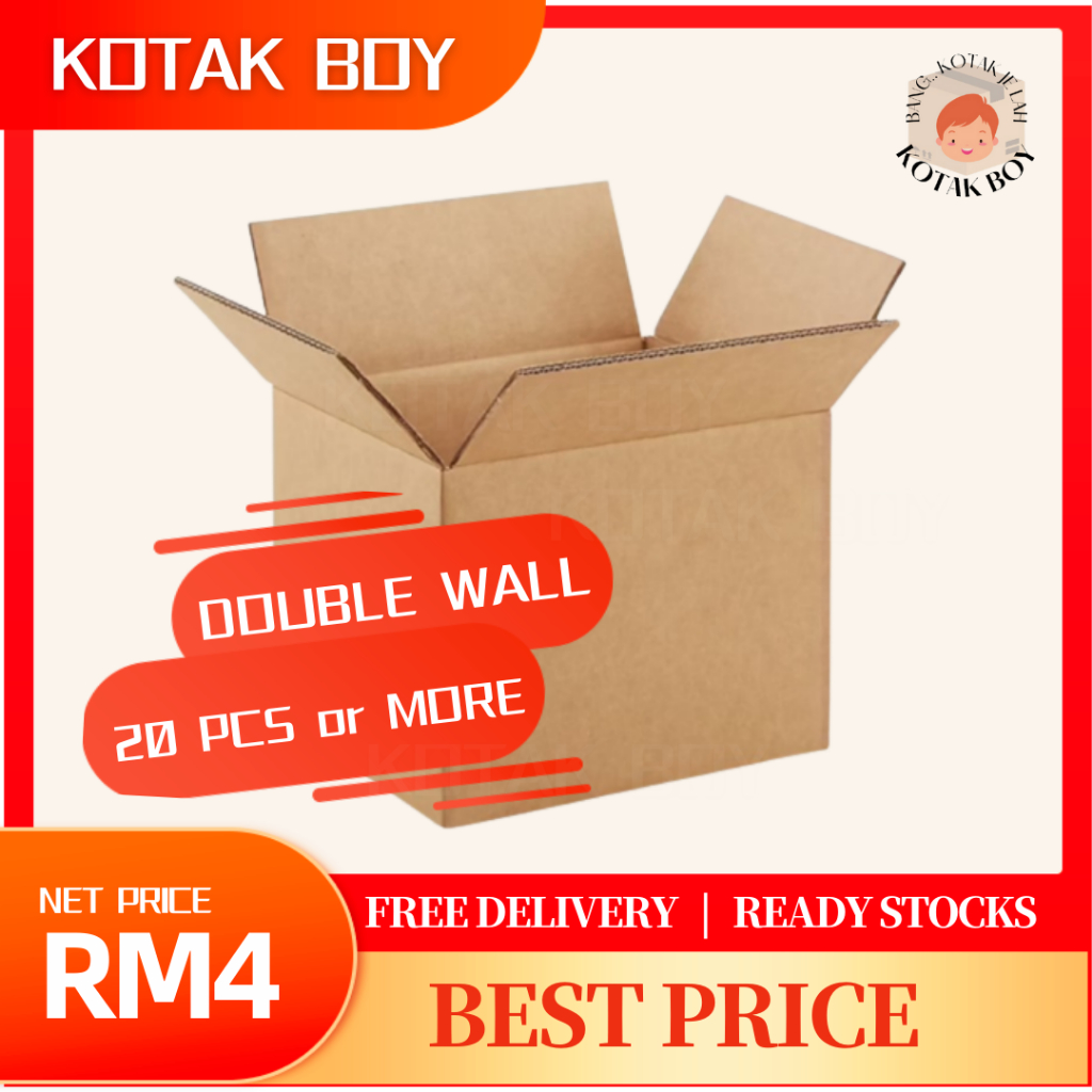 Double Layer Box 20pcs Bulk Order Kotak Besar Kotak Double Wall Kotak ...