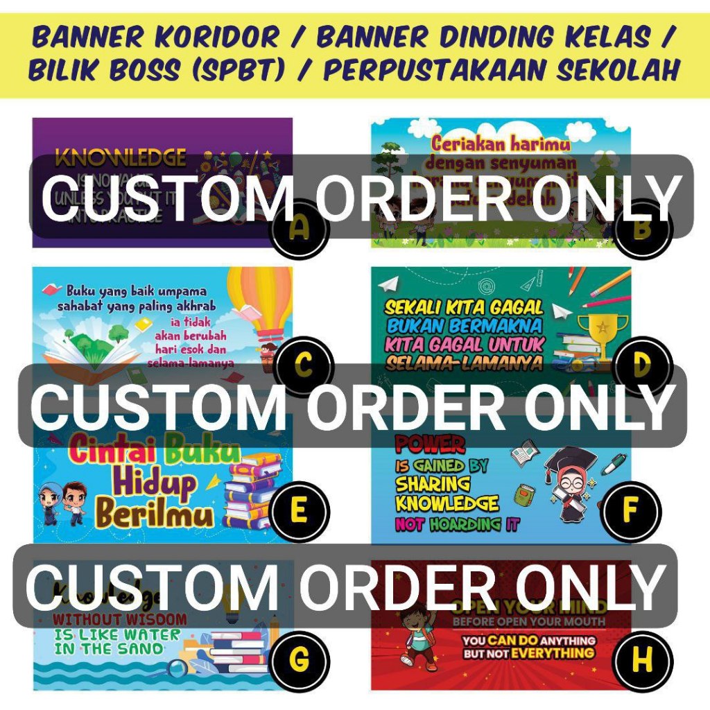 Banner / Sticker Custom Order Only || Banner Sticker Custom Order Only ...