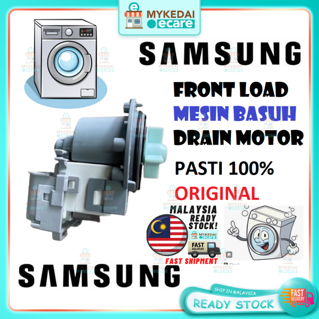 Samsung front load washing machine drain pump motor mesin basuh samsung
