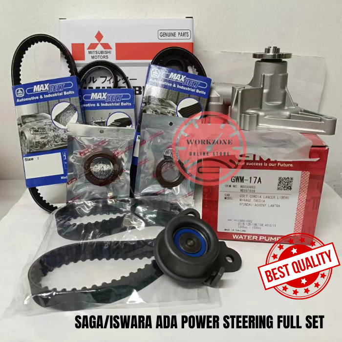 SAGA/ ISWARA/ WIRA 1.3 1.5 4G13 4G15 TIMING BELT KIT SET 100,000KM GMB