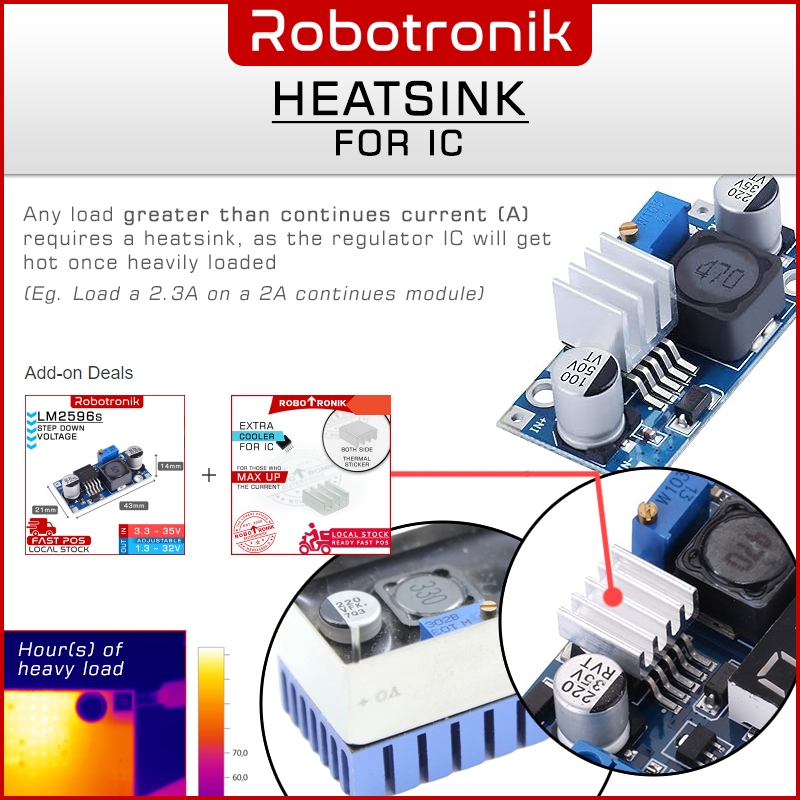 DC Step Down LM2596 (Adjustable) Case 2596 Display Buck Converter Turun ...