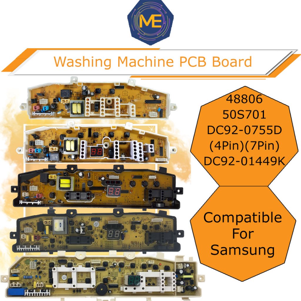 (1pc) ( Compatible : SAMSUNG ) Washing Machine PCB Board / Papan Litar ...