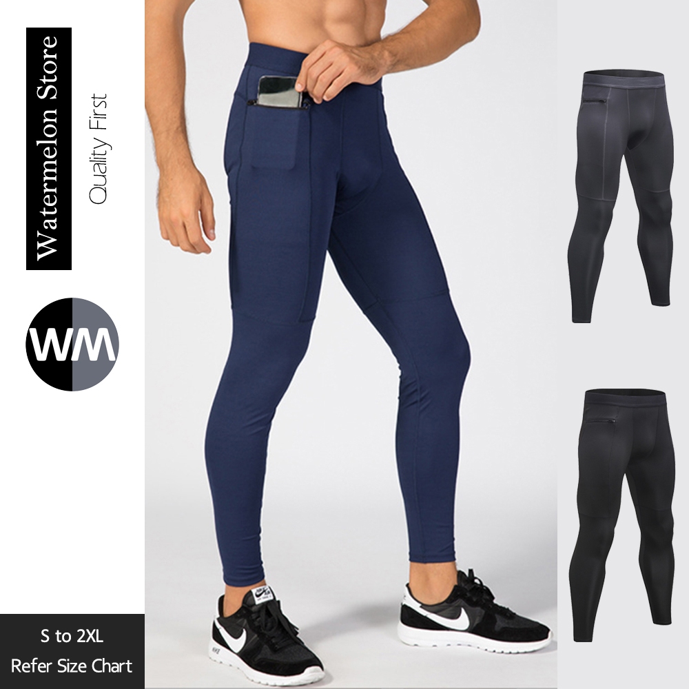 Mens Workout Shorts With Pocket Running Tights Gym Leggings Tights