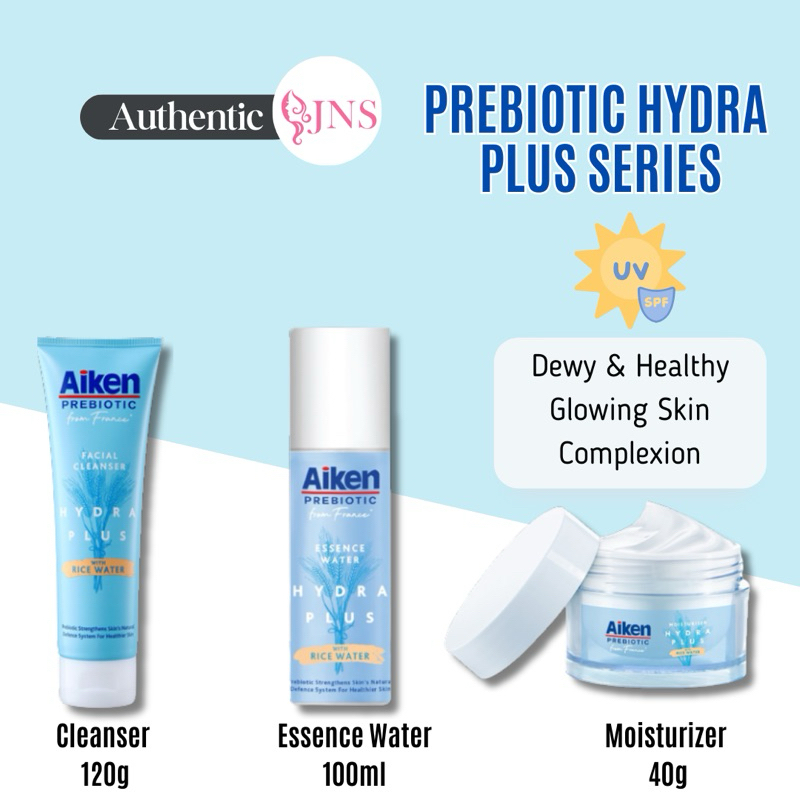 Aiken Prebiotic Hydra Plus Facial Cleanser (120g) /Hydra Essence Water
