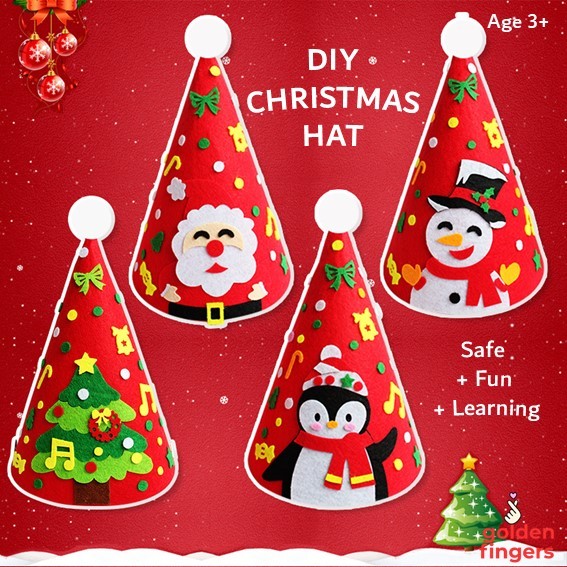 DIY Christmas Hat Material kit Kindergarten Children Teaching Arts