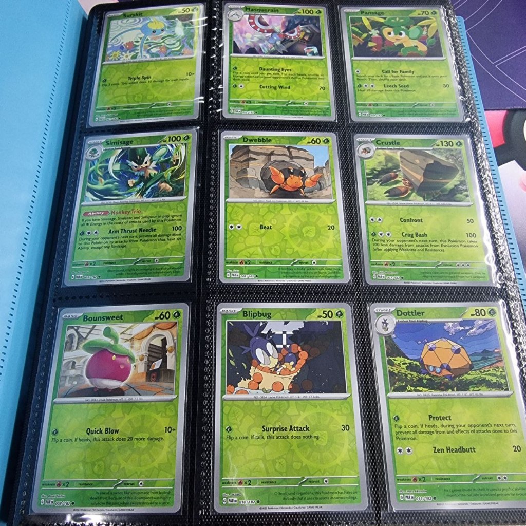 Paradox Rift - Pokemon TCG Reverse Holo Grass Toedscool Crustle Steenee ...