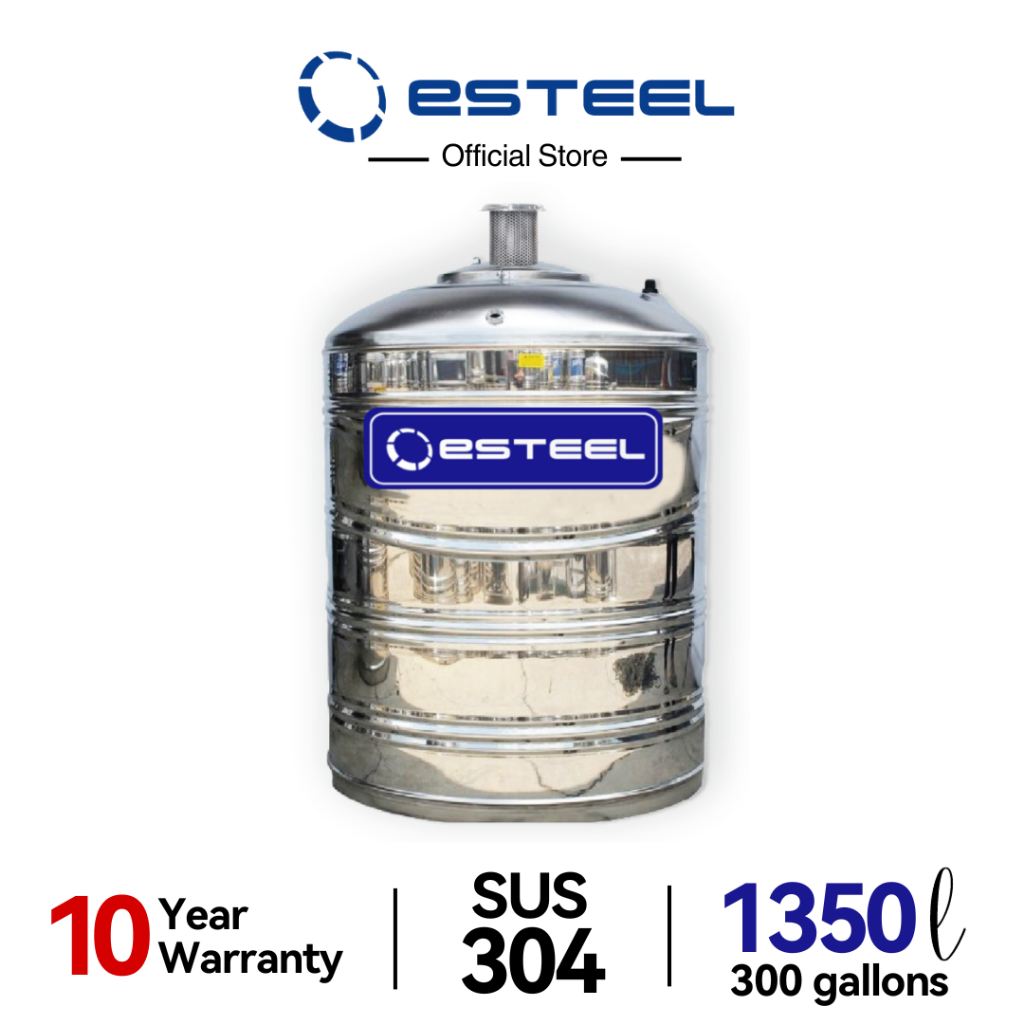 eSteel 1350L / 300 Gallons Stainless Steel Water Storage Tank / Tangki ...