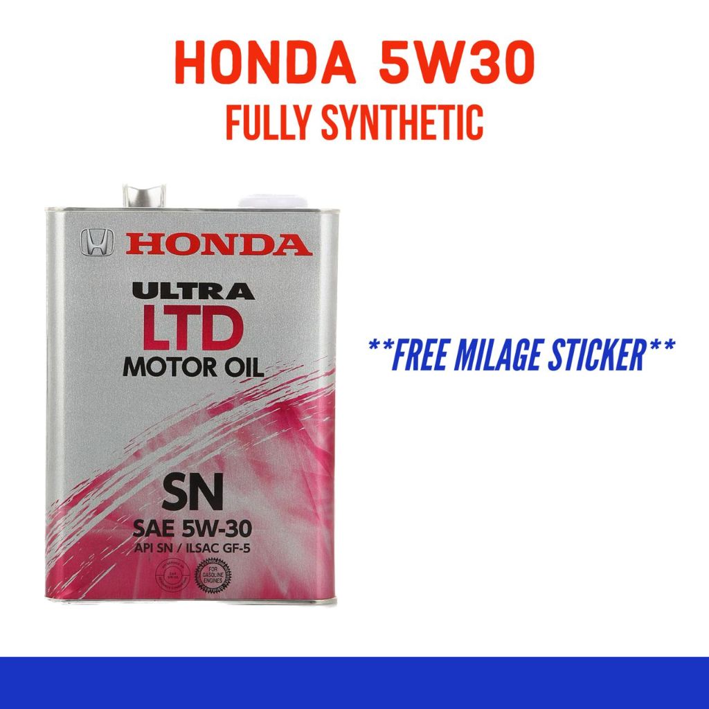 【100% ORIGINAL】HONDA ULTRA LTD SN 5W30 ENGINE OIL (4L) MINYAK HITAM ...