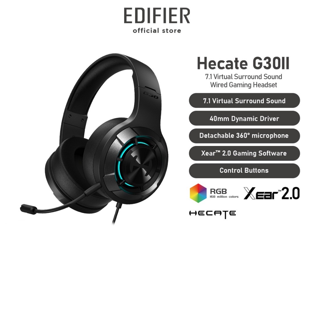 Edifier Hecate G30 II Wired Gaming Headphones - 7.1 Virtual Surround ...