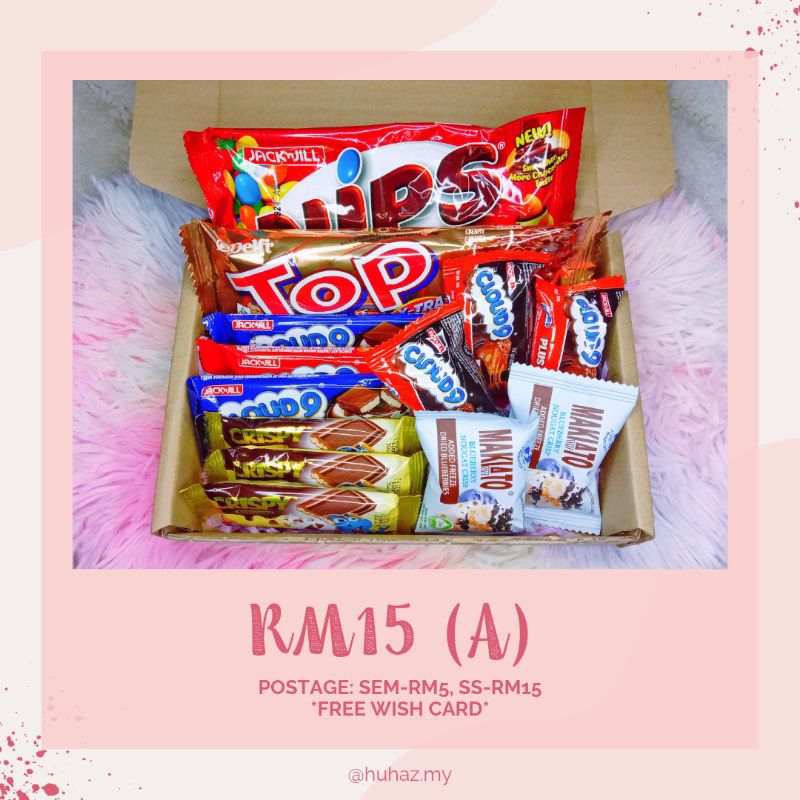 🎁 Free Wish Card Tbox Coklat Surprise Box Murah Bajet Hadiah Birthday Famous Amos