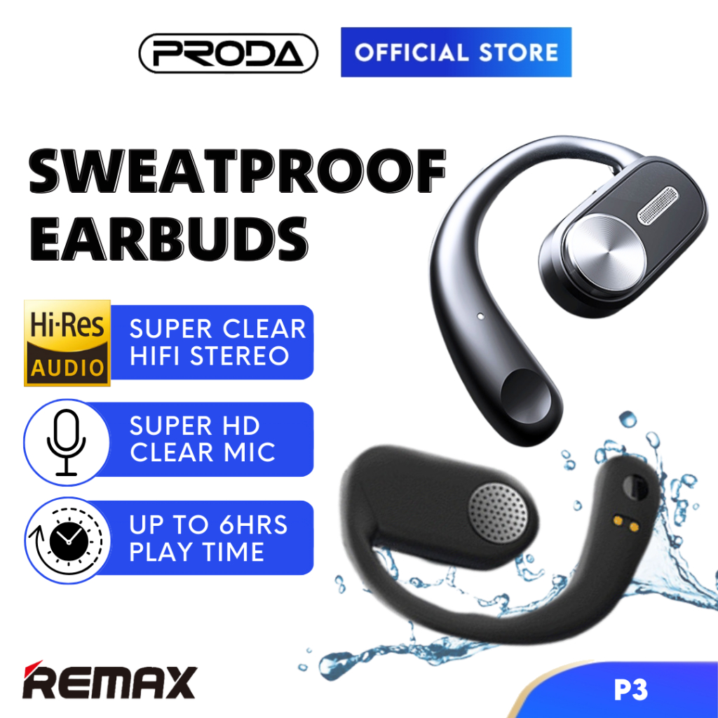 REMAX Waterproof Sports Bass Wireless Earphone Built In Mic