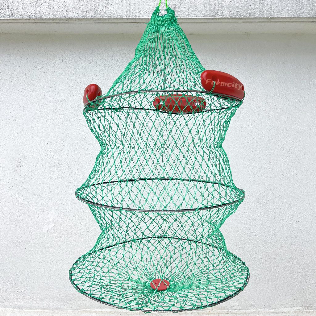 Readystock Premium Quality Portable Floating Nylon Fishing Net Fish ...